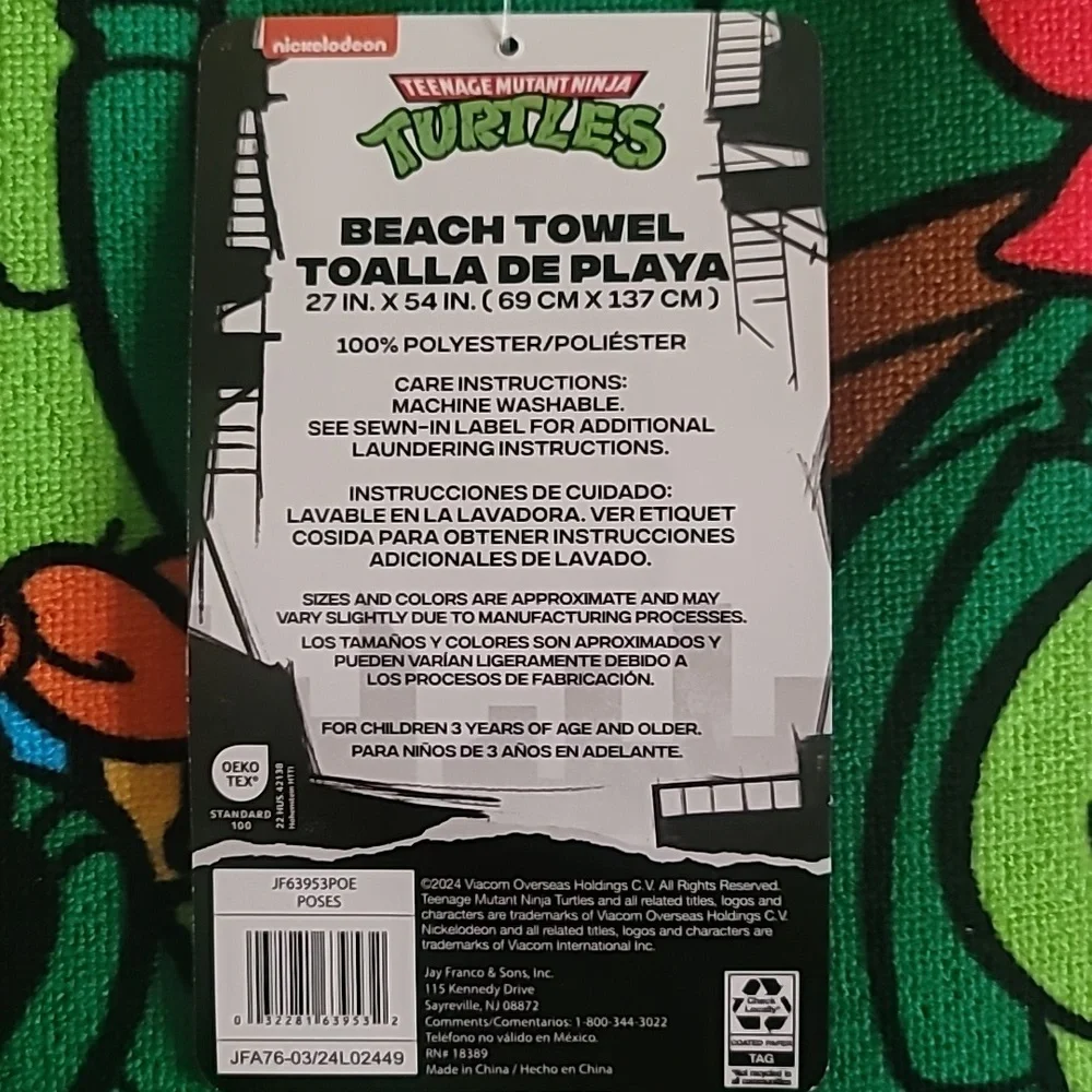 Teenage Mutant Ninja Turtle Kids Bath Pool Towel 27
